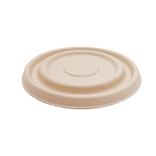 Load image into Gallery viewer, 32OZ(D215MM) 100% COMPOSTABLE Bagasse Molded Fiber Round Container Lid - 400 Pieces/Case