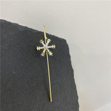 Load image into Gallery viewer, Unicorn Copper Micro inlaid with Haoshi Piercing Ear Needles Surrounding Ear Bones Diagonal Earrings