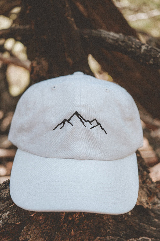 Mountain Line Art Embroidered Baseball Cap | Hiking Hats | Outdoorsy Hats | Embroidered Dad Hats | Nature Hat | Outdoorsy Gifts