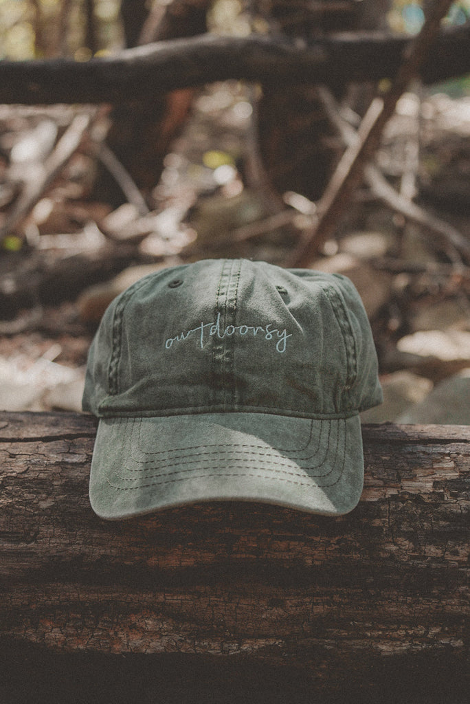 Outdoorsy Embroidered Baseball Cap | Hiking Hats | Outdoorsy Hats | Embroidered Dad Hats | Nature Hat | Outdoorsy Gifts