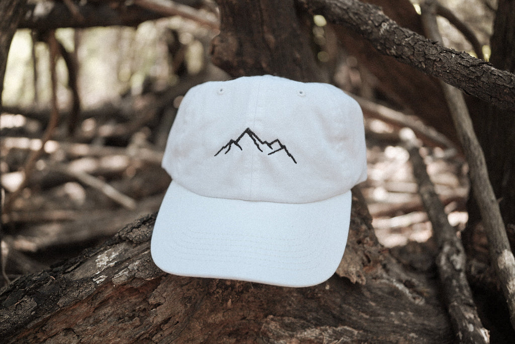 Mountain Line Art Embroidered Baseball Cap | Hiking Hats | Outdoorsy Hats | Embroidered Dad Hats | Nature Hat | Outdoorsy Gifts