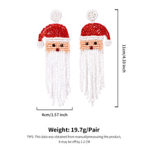 Load image into Gallery viewer, Christmas Day Earrings Earrings Handmade Beads Christmas Old Man Cartoon Character Tassel Rice Beads Earrings