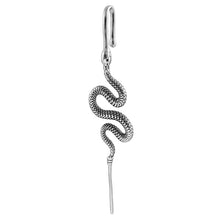 Load image into Gallery viewer, Stainless steel casting tiger snake ear hanging ear clip punk exaggerated puncture ear needle simple diagonal ear