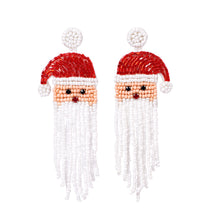 Load image into Gallery viewer, Christmas Day Earrings Earrings Handmade Beads Christmas Old Man Cartoon Character Tassel Rice Beads Earrings