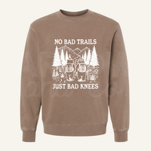 Load image into Gallery viewer, No Bad Trails, Just Bad Knees Sweatshirt